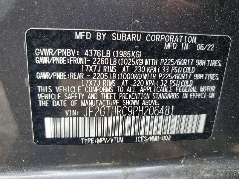 2023 SUBARU CROSSTREK SPORT  