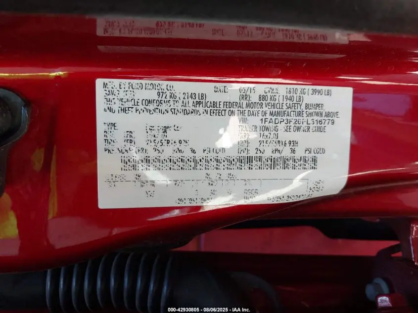 2015 FORD FOCUS SE