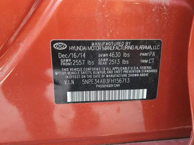 2015 HYUNDAI SONATA SPORT  