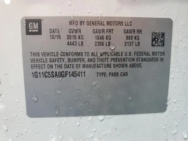 2016 CHEVROLET MALIBU LIMITED LT  