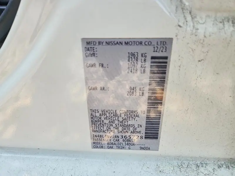 2024 NISSAN ALTIMA S  