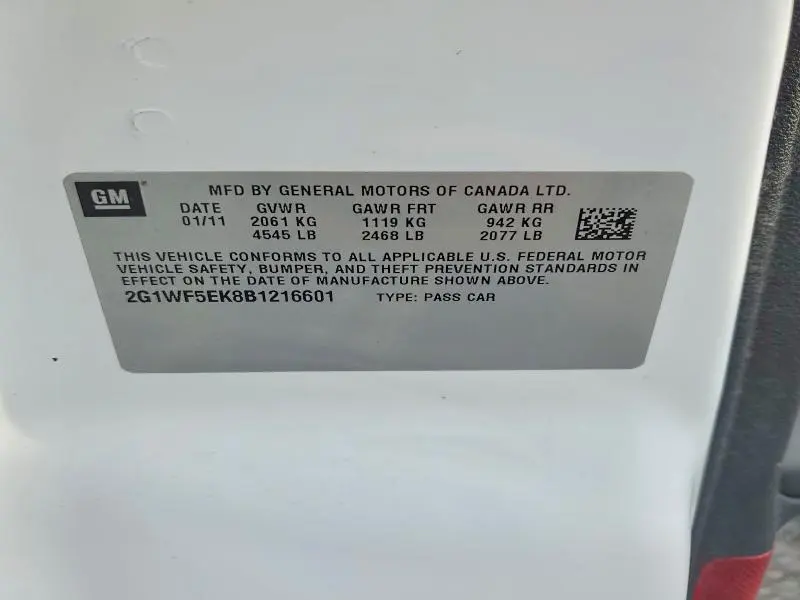 2011 CHEVROLET IMPALA LS  