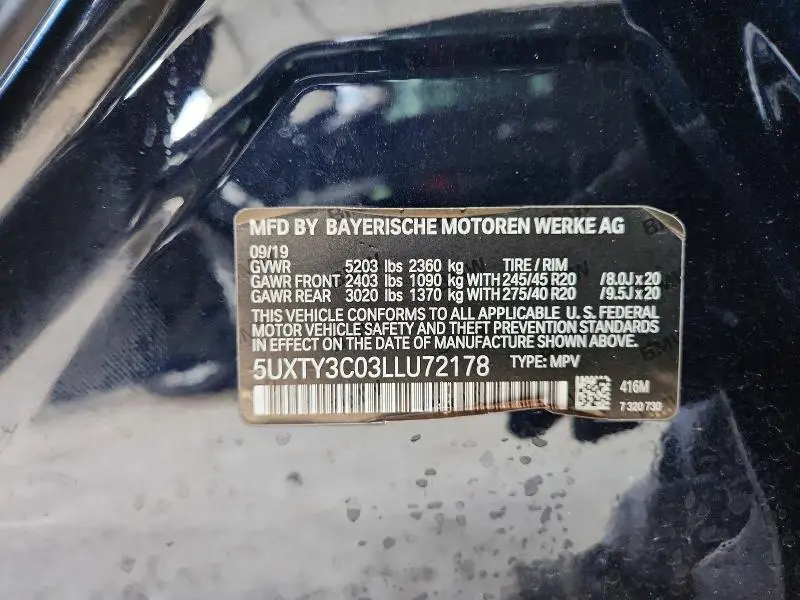 2020 BMW X3 SDRIVE30I  