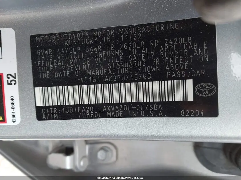 2023 TOYOTA CAMRY SE