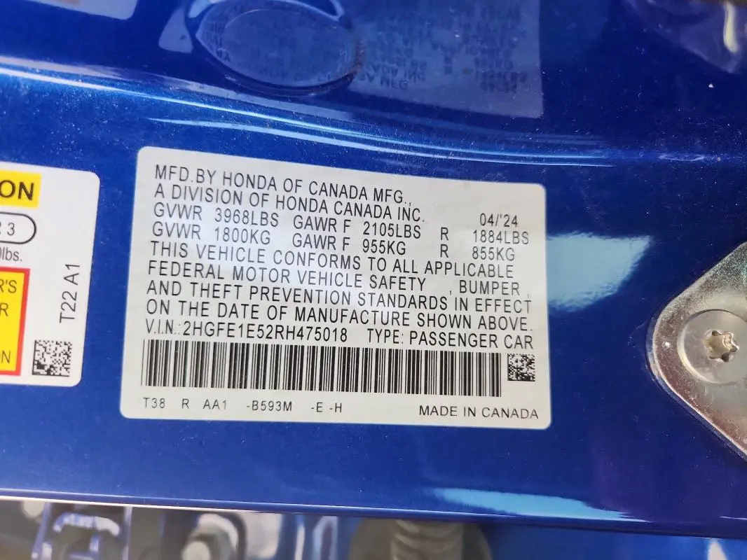 2024 HONDA CIVIC SI  