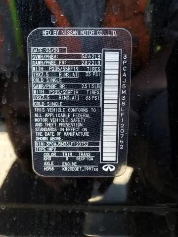 2020 INFINITI QX50 PURE  