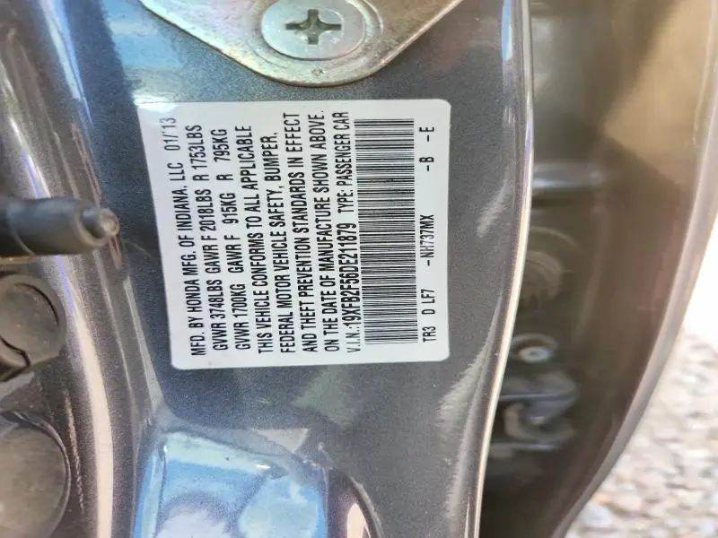 2013 HONDA CIVIC LX  