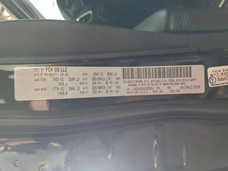 2017 DODGE DURANGO SXT  