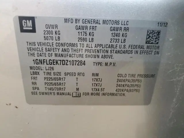 2013 CHEVROLET EQUINOX LTZ  