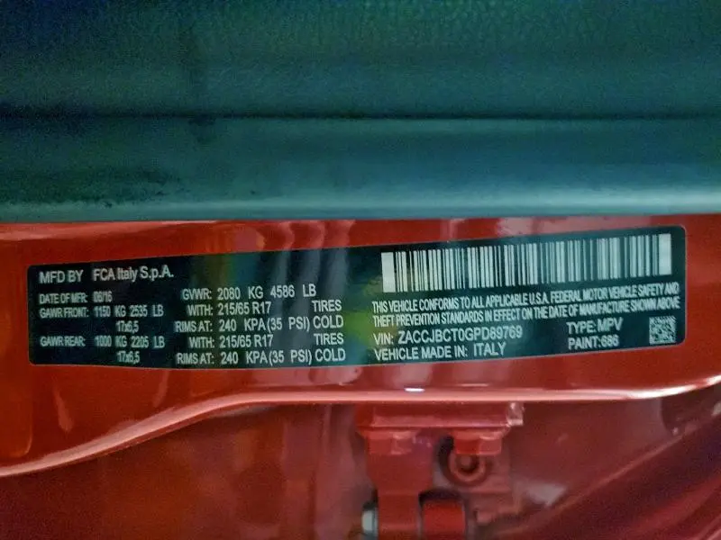 2016 JEEP RENEGADE TRAILHAWK  