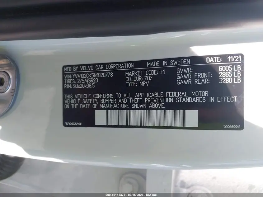 2022 VOLVO XC90 T5 MOMENTUM 7 PASSENGER