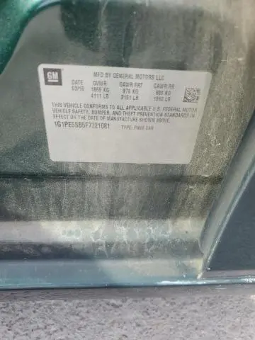 2015 CHEVROLET CRUZE LT  