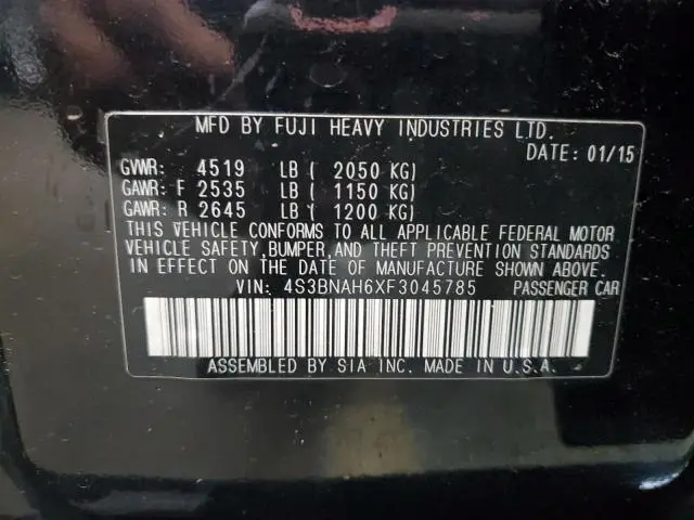 2015 SUBARU LEGACY 2.5I PREMIUM