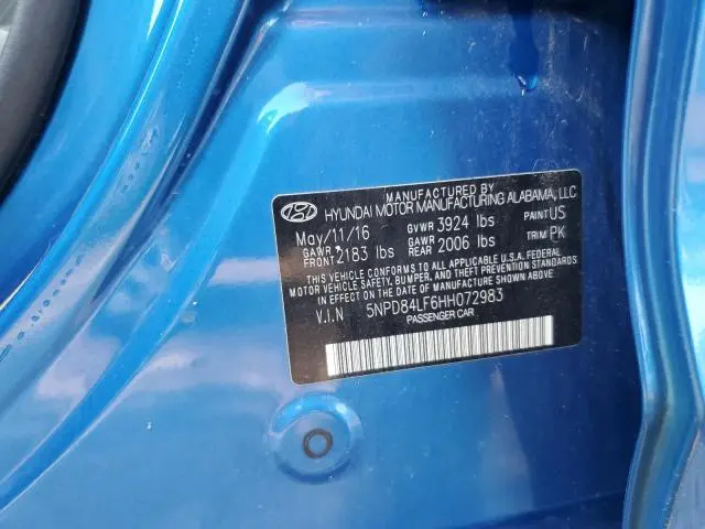 2017 HYUNDAI ELANTRA SE  