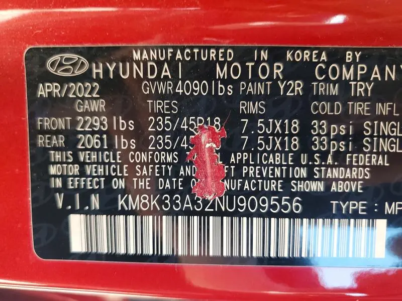2022 HYUNDAI KONA N LINE  