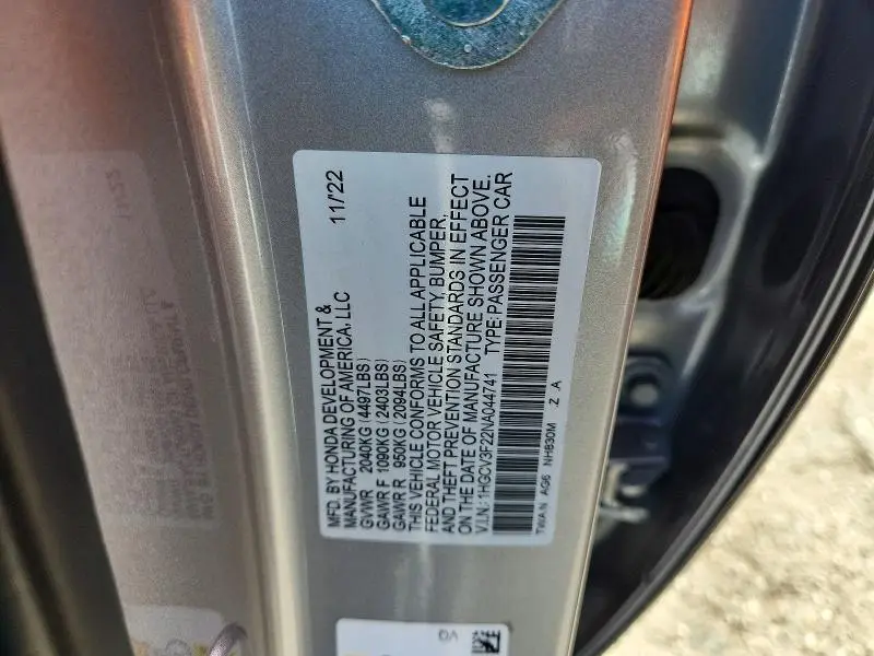 2022 HONDA ACCORD HYBRID SPORT  