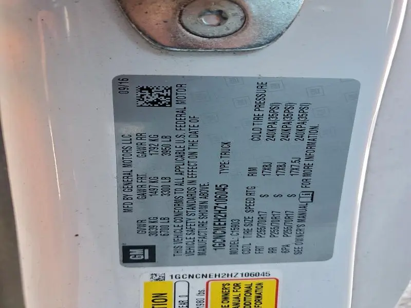 2017 CHEVROLET SILVERADO C1500  