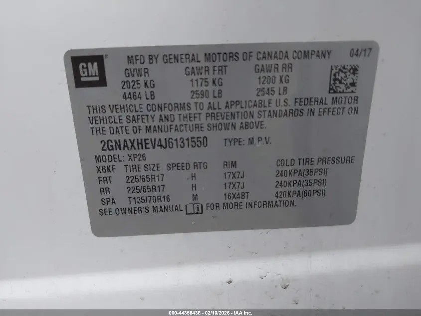 2018 CHEVROLET EQUINOX LS