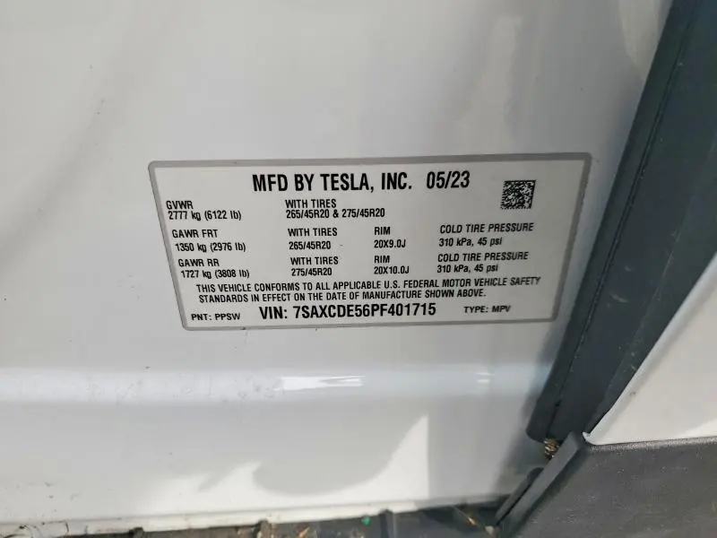2023 TESLA MODEL X   