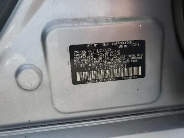 2021 SUBARU WRX LIMITED  