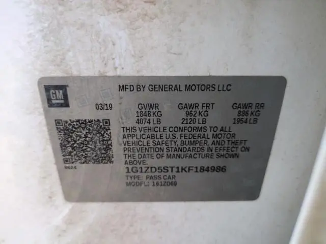 2019 CHEVROLET MALIBU LT  