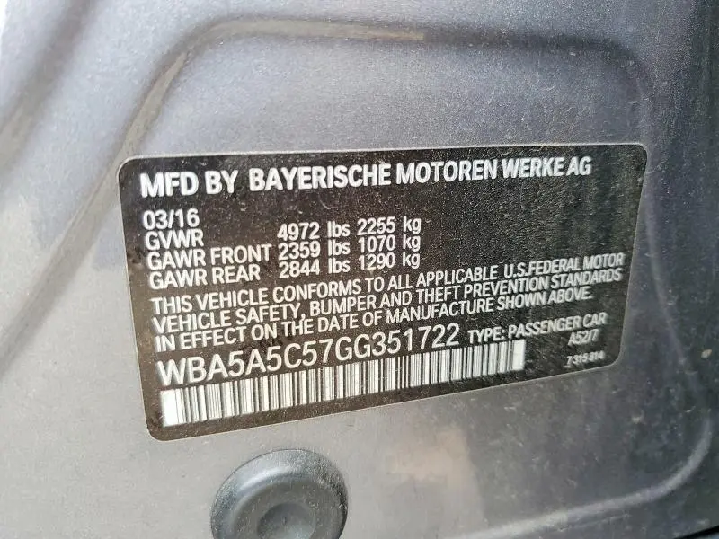 2016 BMW 528 I  