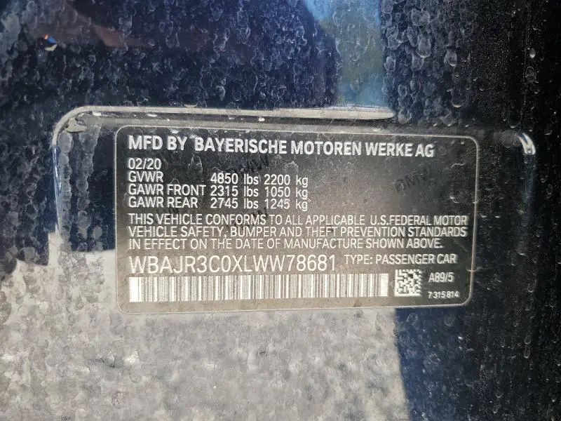 2020 BMW 530 I  