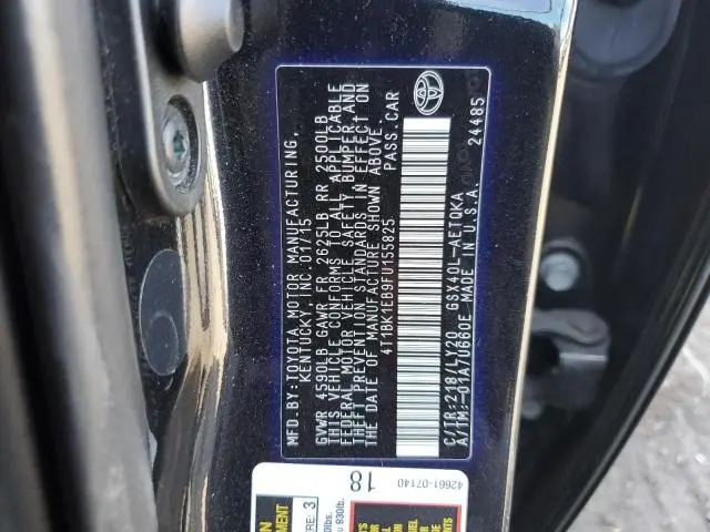 2015 TOYOTA AVALON XLE  