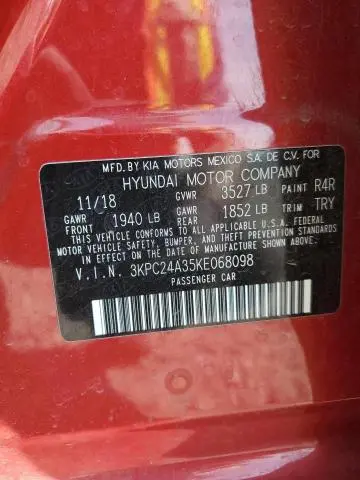 2019 HYUNDAI ACCENT SE  