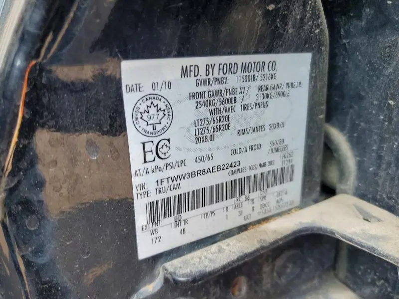 2010 FORD F350 SUPER DUTY  