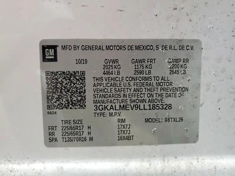 2020 GMC TERRAIN SLE  