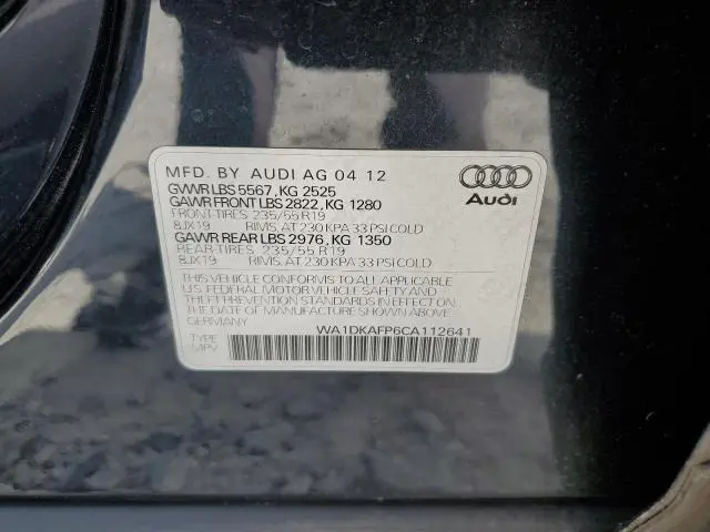 2012 AUDI Q5 PREMIUM PLUS