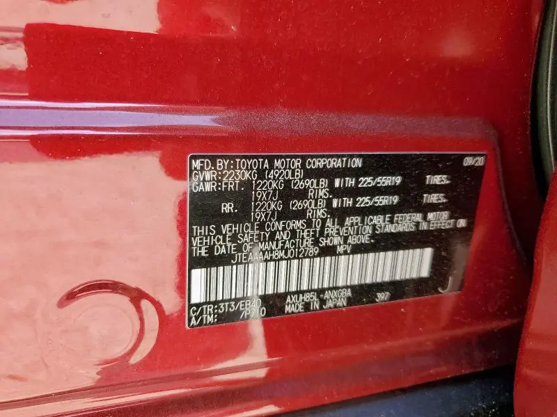 2021 TOYOTA VENZA LE  