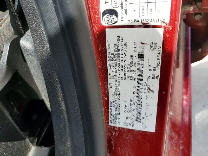 2015 FORD FIESTA SE  
