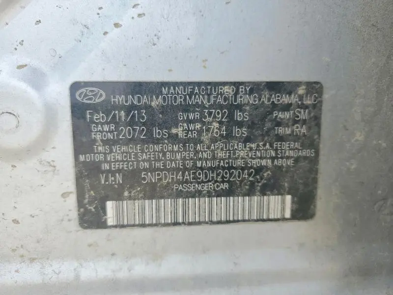 2013 HYUNDAI ELANTRA GLS  