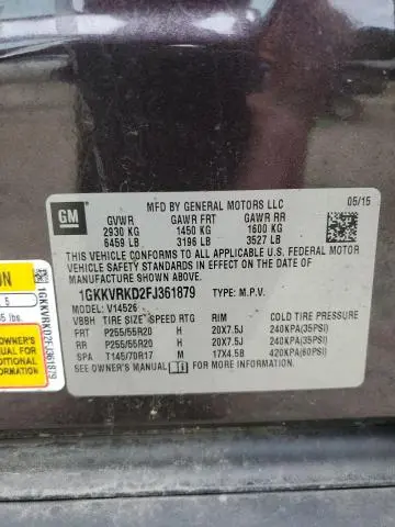 2015 GMC ACADIA SLT-1  
