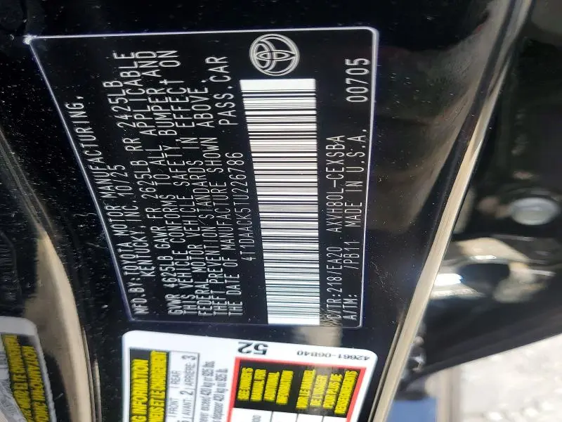 2026 TOYOTA CAMRY SE  