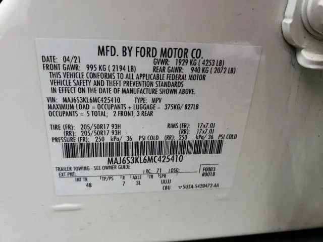 2021 FORD ECOSPORT TITANIUM  