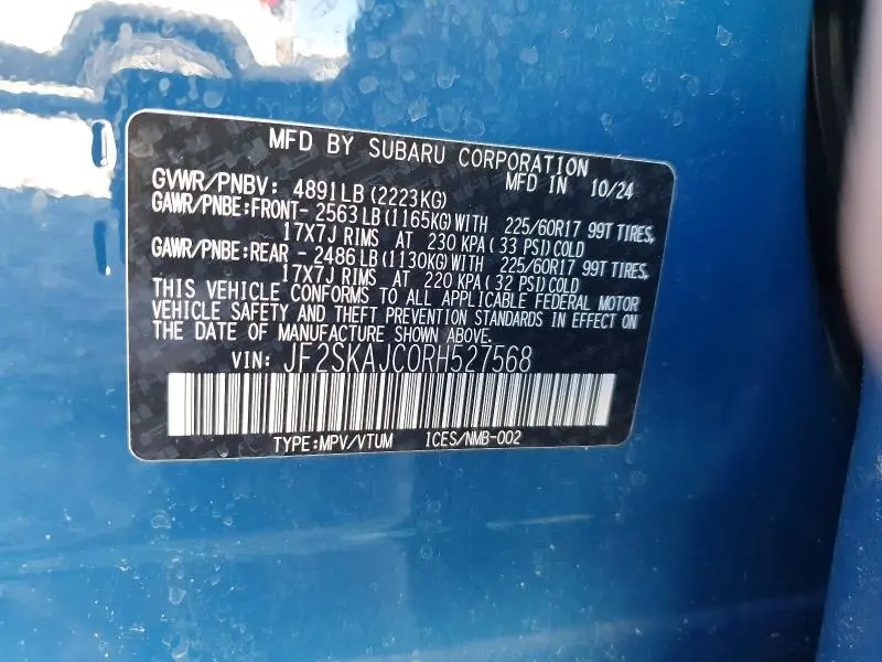 2024 SUBARU FORESTER WILDERNESS  