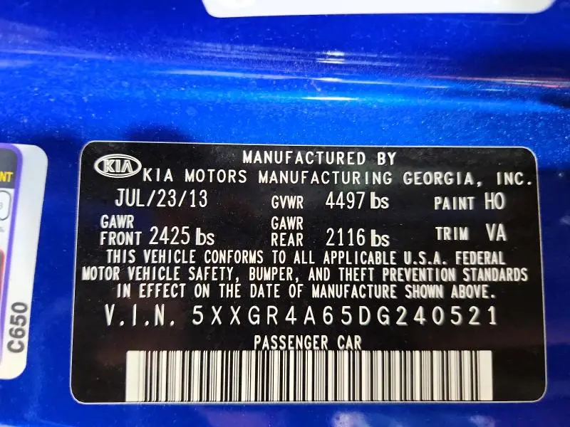 2013 KIA OPTIMA SX  