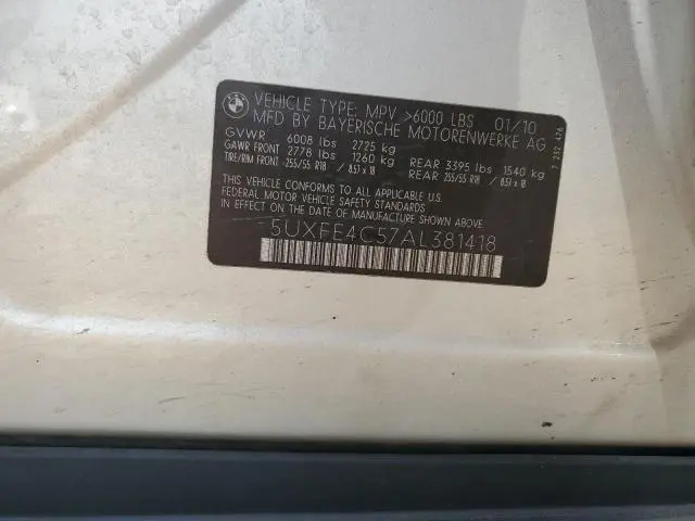 2010 BMW X5 XDRIVE30I  