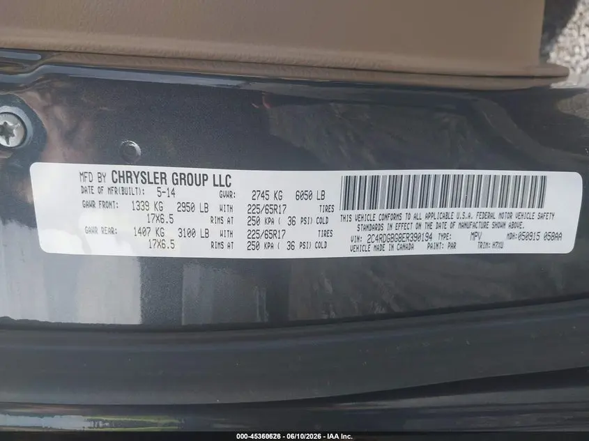 2014 DODGE GRAND CARAVAN SE