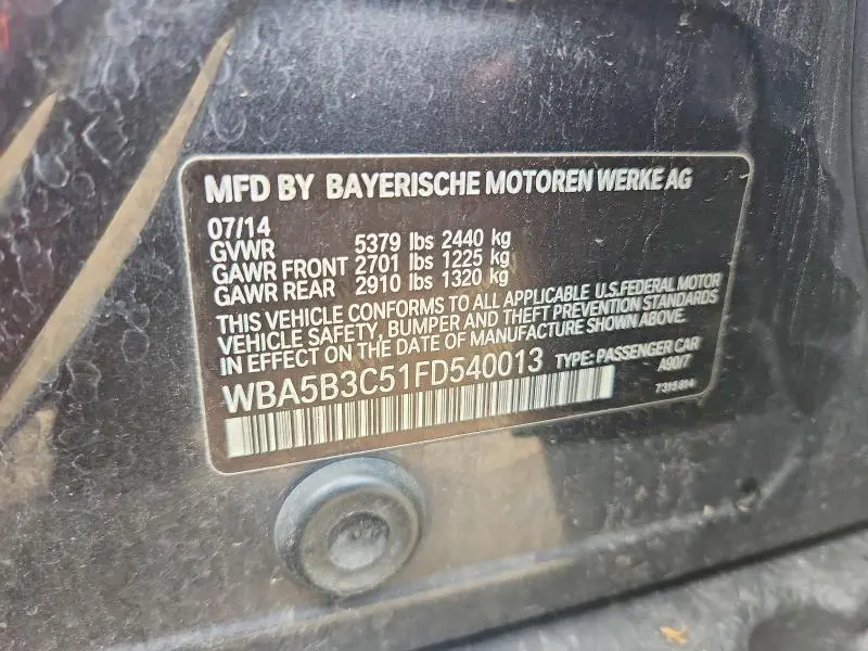 2015 BMW 535 XI  