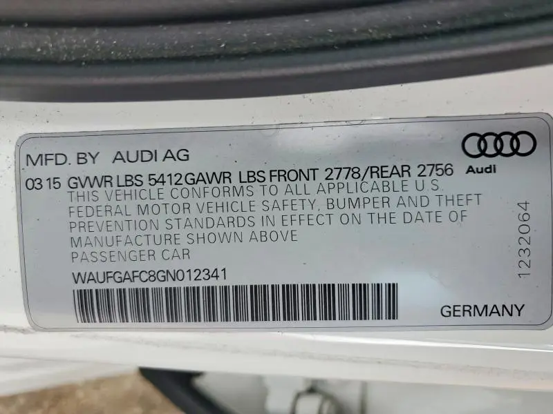 2016 AUDI A6 PREMIUM PLUS  