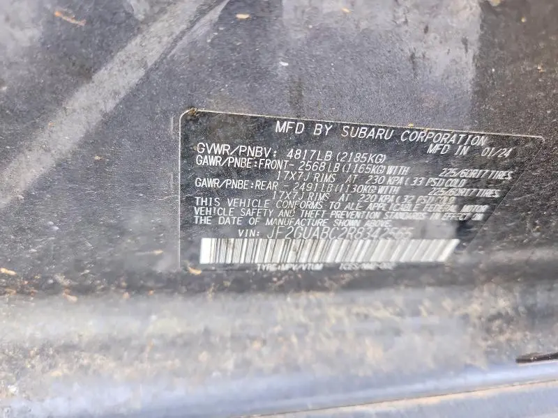 2024 SUBARU CROSSTREK   