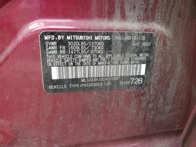 2020 MITSUBISHI MIRAGE ES  