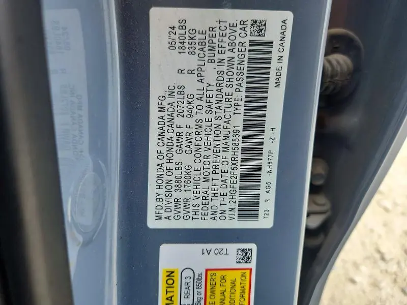 2024 HONDA CIVIC SPORT  