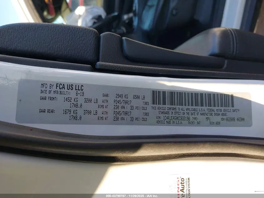 2019 JEEP GRAND CHEROKEE LAREDO E 4X2