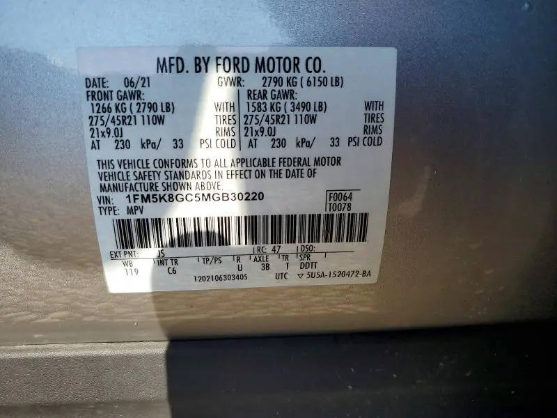 2021 FORD EXPLORER ST  