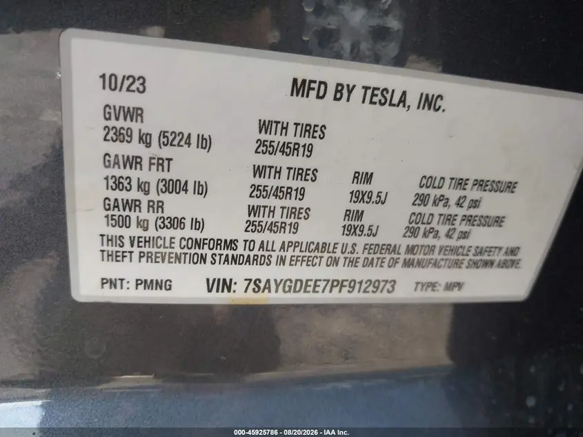 2023 TESLA MODEL Y AWD/LONG RANGE DUAL MOTOR ALL-WHEEL DRIVE